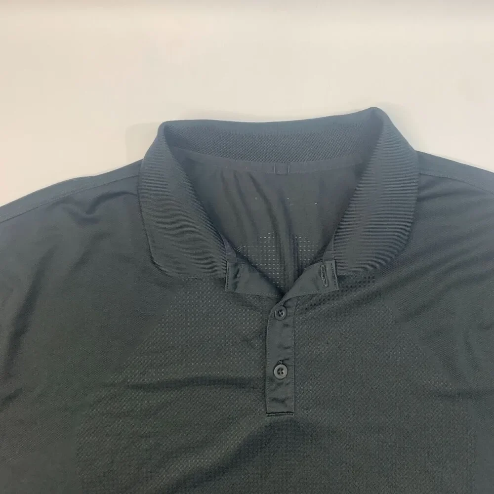 Nike Polo Shirt Mens 2XL XXL Black Short Sleeve Collared Golf Golfer Golfing